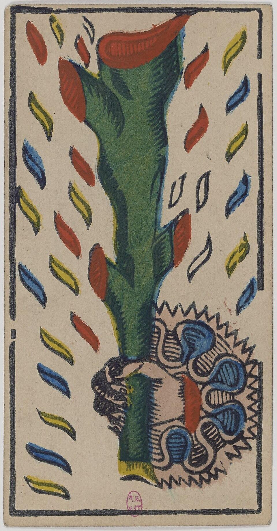 As de Bâtons, arcane mineur du tarot de Marseille