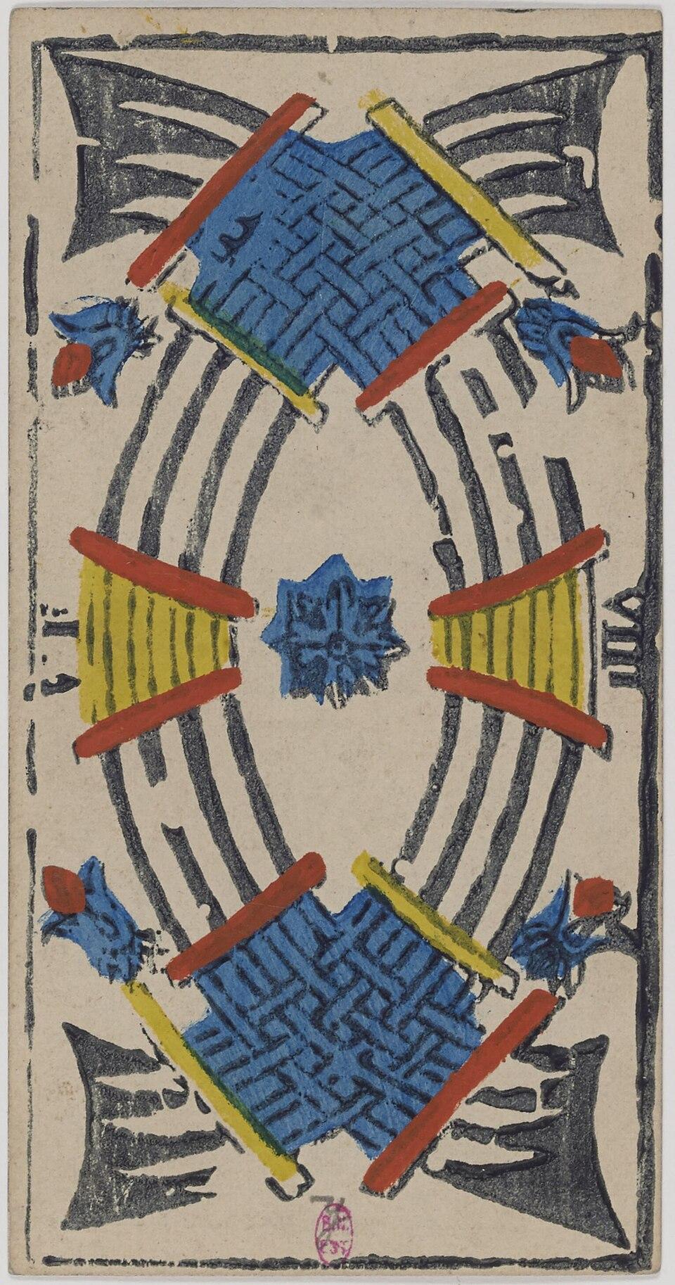 Huit d'Épées, arcane mineur du tarot de Marseille