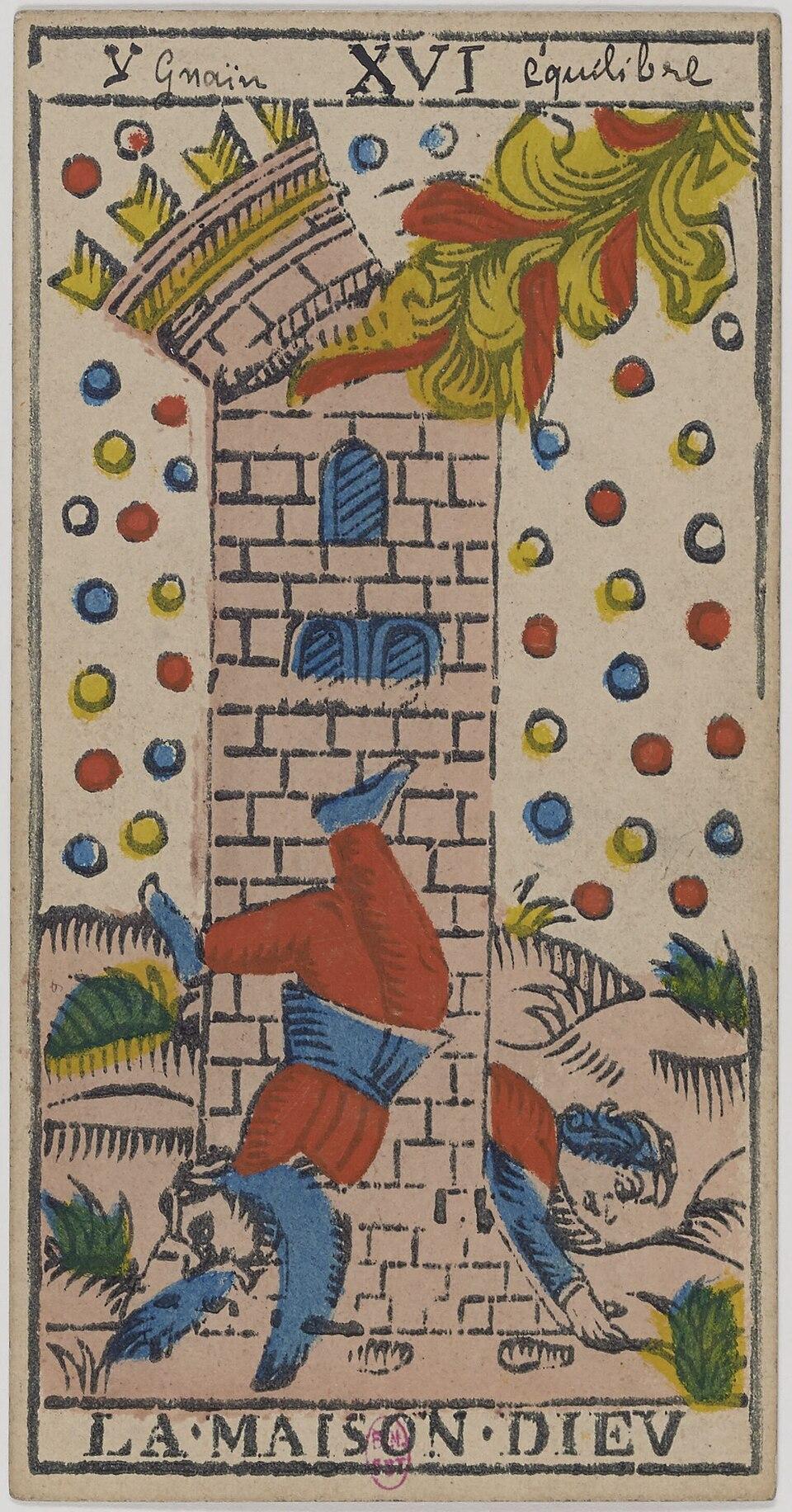 La Maison Dieu, arcane XVI du tarot de Marseille